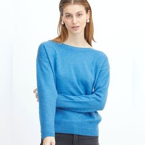 ICHI Alpa Knitted Blue Sweater Boat neck /BNWT